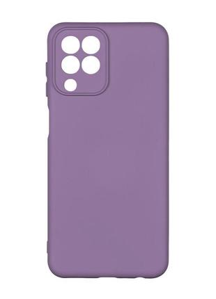 Чехол с рамкой камеры silicone cover a samsung galaxy m33 5g elegant purple