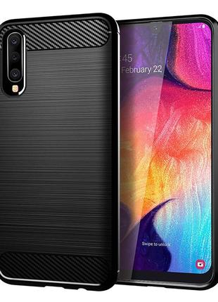 Противоударный чехол для samsung galaxy a30s черный бампер
