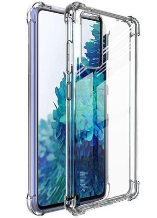 Силиконовый прозрачный чехол для samsung galaxy s20 fe прозрачный