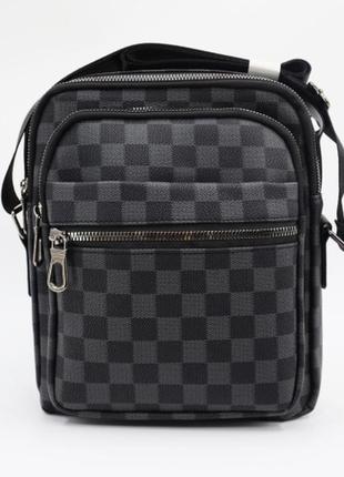Сумка месенджер чоловіча чорна коричнева 589399 589400