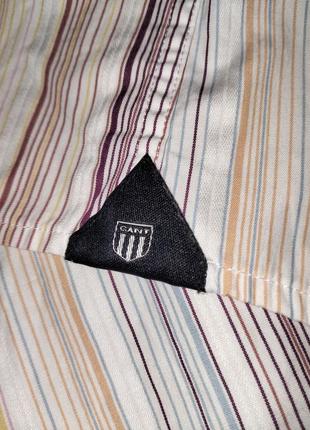 Мужская рубашка галстук на длинный рукава полосатая gant5 фото