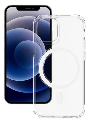 Протиударний чохол для iPhone 14 pro max max прозорий magsafe