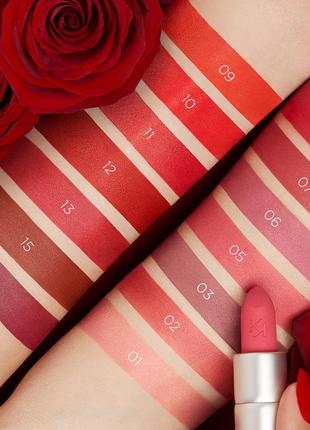 Бархатная матовая помада kiko milano - powder power lipstick 09 red imperial