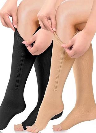 Компрессионные гольфы на молнии zip sox, носки зип сокс