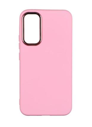 Чехол silicone cover metal frame aa samsung galaxy a34 5g light pink