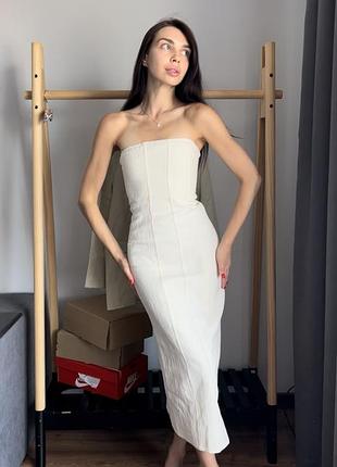 Бежеве міді плаття zara 🤍