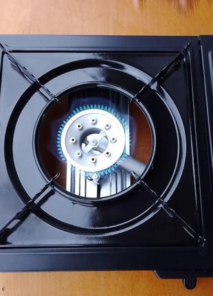 Портативна газова плита з пьєзопідпалом, у кейсі (з перехідником до великих газових балонів)