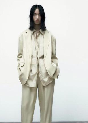 Атласний піджак  zara оверсайз