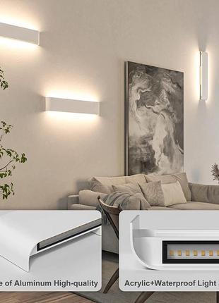 Світлодіодні настінні світильники changm у приміщенні 40 см, 2 шт. 16 вт алюмінієві...