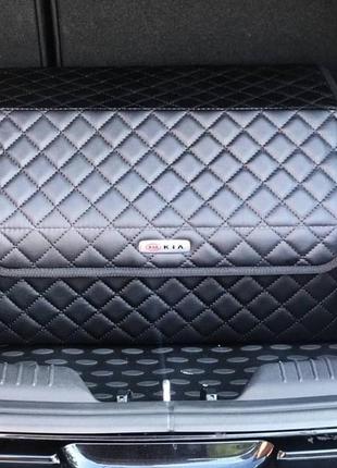 Органайзер в багажник авто lexus от carbag черный с черной строчкой и черной окантовкой7 фото