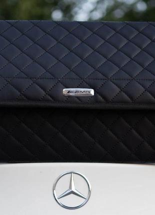 Органайзер в багажник авто lexus от carbag черный с черной строчкой и черной окантовкой9 фото