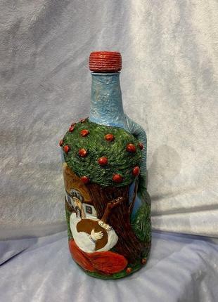 Бутылка-графин в украинском стиле3 фото