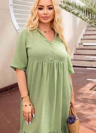 Стильное легкое платье свободного кроя 🩷5 фото