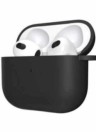 Switcheasy skin soft touch silicone protective case black for airpods 3 (gs-108-174-193-11)