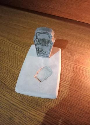 Підсвічник на хеллоуїн під чайну фігурну свічку череп , надгробку2 фото