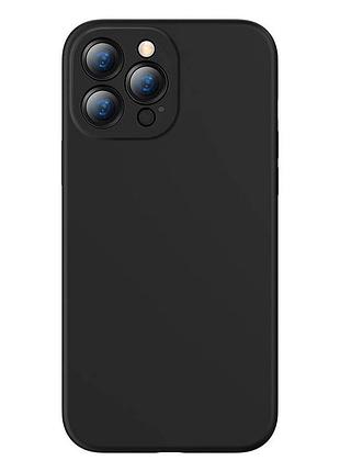 Чехол силиконовый baseus liquid silica gel protective case for iphone 13 pro black