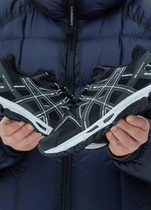 Мужские демисезонные кроссовки asics gel kahana 8 black\white