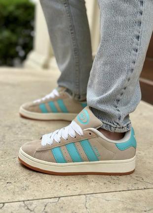 Adidas campus white preloved blue2 фото