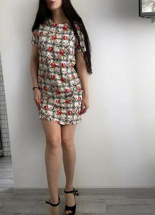 Платье цветочный принт летнее