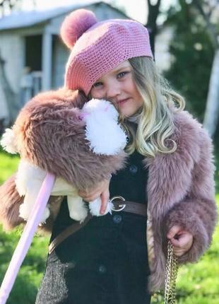 Комплект берет и бактус для девочки