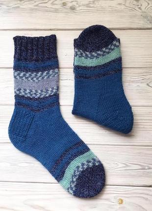 Шкарпетки шерстяні з орнаментом6 фото