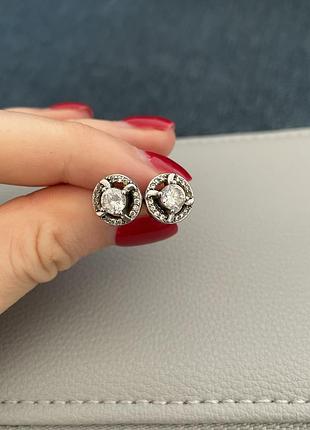 Серьги серебряные с камнями