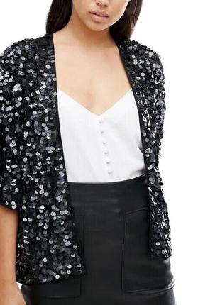 Жакет, піджак , накидка чорна в паєтки , кардиган zara mango reserved