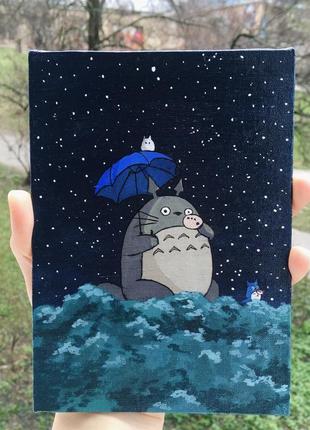 Мій сусід тоторо totoro міні картина акрилом