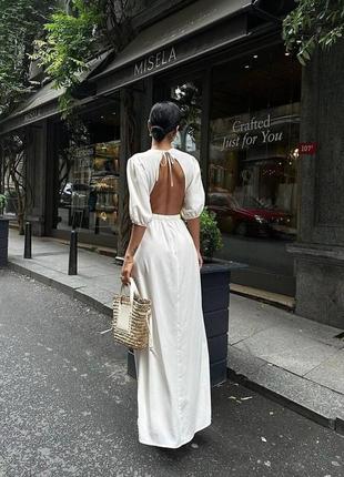 Дуже романтична сукня із вирізом на спинці льон ✨