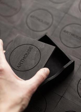 Брендовые коробки черного цвета от 60 шт. гравировка логотипа на упаковке. коробки для бренда.2 фото