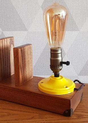 Настільна лампа ручної роботи в стилі лофт2 фото