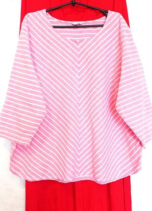 Лляна сорочка у смужку полосата в полоску