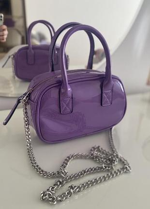 Сумка сумочка лакована stradivarius в стилі zara mango h&m