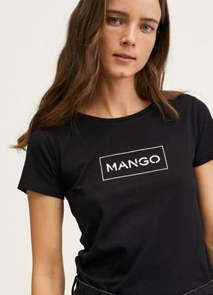 Футболка з лого mango xs