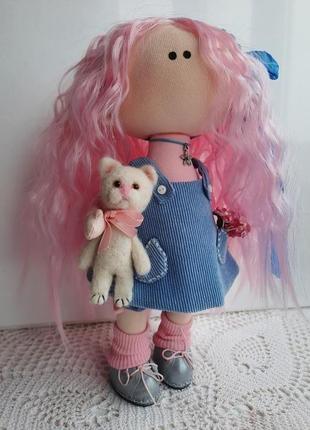 Кукла с розовыми волосами2 фото