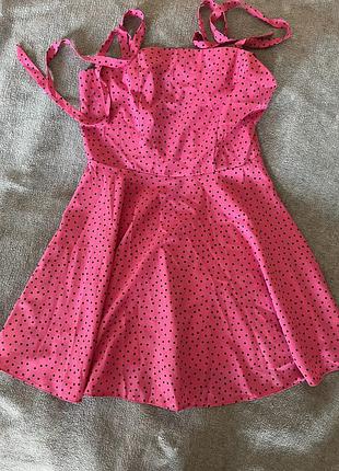 Літня сукня яскравого рожевого кольору2 фото