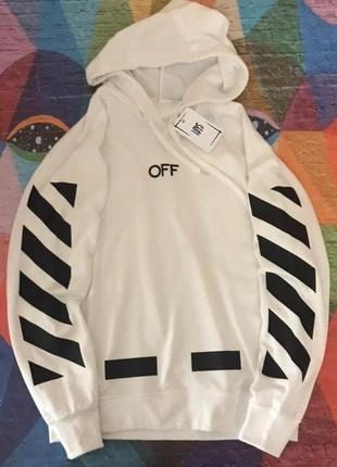 Толстовка чбелая off-white2 фото