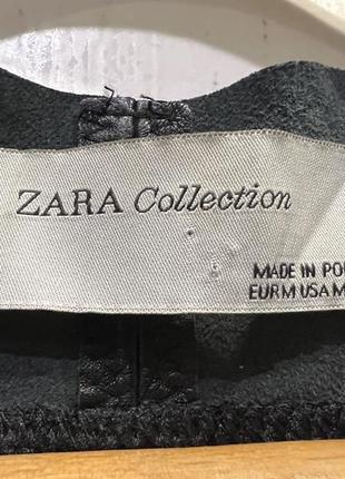 Черное платье с натуральной кожей на подкладке от zara5 фото