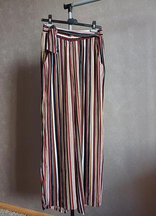 Полосатые брюки палаццо c&a canda premium wide leg