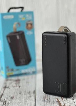 Портантний зарядний пристрій power bank gerlax p3yb 30000 mah з функцією швидкого заряджання, повербанк