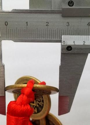 Китайські потовщення 5 монет із вузлом нескінченної удачі, (заточені) фен-шуй монета...