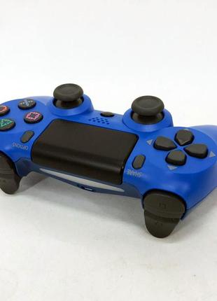 Джойстик doubleshock для ps 4, бездротовий ігровий геймпад ps4/pc акумуляторний джойстик. колір синій9 фото