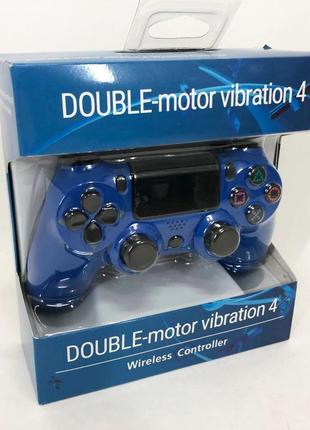 Джойстик doubleshock для ps 4, бездротовий ігровий геймпад ps4/pc акумуляторний джойстик. колір синій2 фото