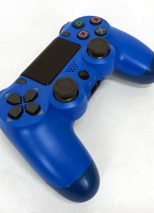 Джойстик doubleshock для ps 4, бездротовий ігровий геймпад ps4/pc акумуляторний джойстик. колір синій7 фото