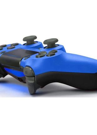 Джойстик doubleshock для ps 4, бездротовий ігровий геймпад ps4/pc акумуляторний джойстик. колір синій4 фото