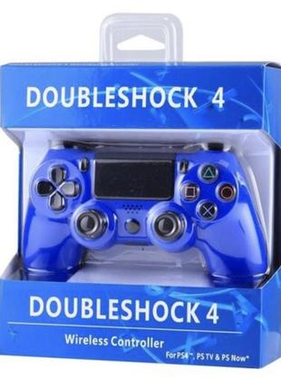 Джойстик doubleshock для ps 4, бездротовий ігровий геймпад ps4/pc акумуляторний джойстик. колір синій6 фото