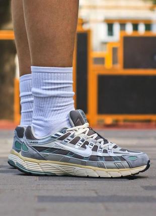 Мужские кроссовки nike p6000 silver/green