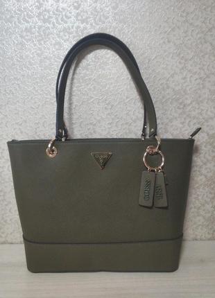 Guess гес гесс sac shopping noelle guess сумка сумочка шоппер сумка-шоппер олива хакі оригінал бренд guess оригінал1 фото