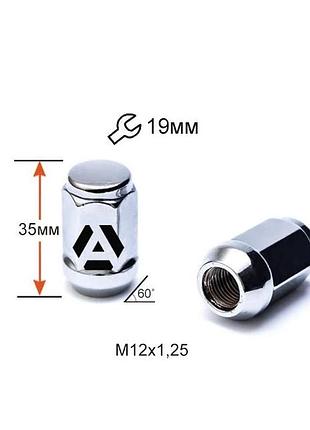 Гайка колесная a801444 m12х1,25х35мм конус (matiz, nissan, niva, subaru, suzuki) закрытая хром ключ 19