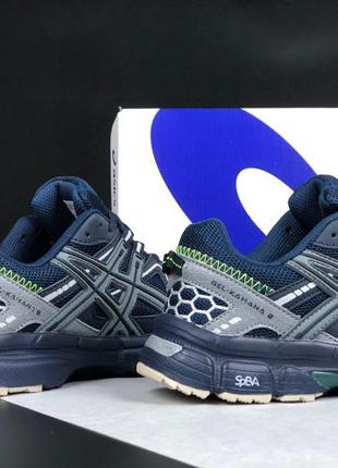 Кроссовки asics gel kahana 8 темно синие с серым2 фото